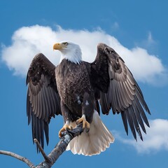 Obraz premium american bald eagle in flight
