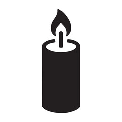 Candlelight warmth for creating magical atmospheres - Candlelight silhouette, Candlelight illustration, Candlelight vector, Candle digital artwork
