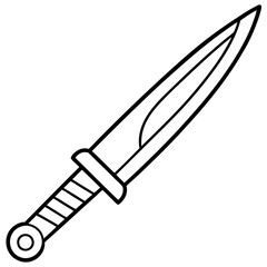 Minimalist Knife Line Art Illustration