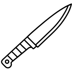 Minimalist Knife Line Art Illustration