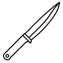 Minimalist Knife Line Art Illustration