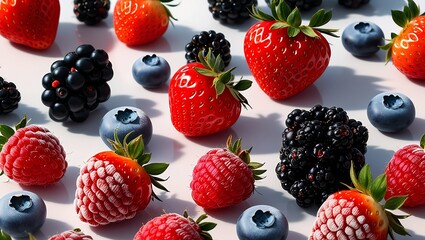 juicy blueberries with powdery blooms, carefully arranged on a pure transparent background, showcasing each fruit's unique shape, texture, and color, with razor-sharp, 