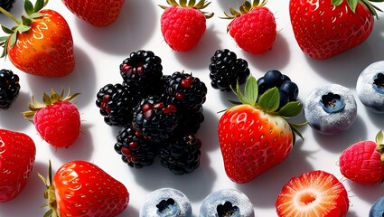 juicy blueberries with powdery blooms, carefully arranged on a pure transparent background, showcasing each fruit's unique shape, texture, and color, with razor-sharp, 