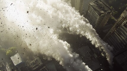 factories releasing PM 2.5 dust particles into the air, contributing to air pollution.