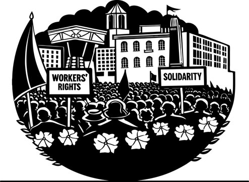 International Labor Day illustration An annual observance celebrated in many countries to honor the contributions of workers.