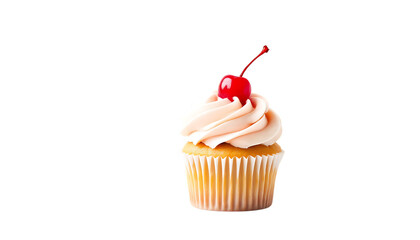 Delicious Cherry Cupcake with Pink Frosting