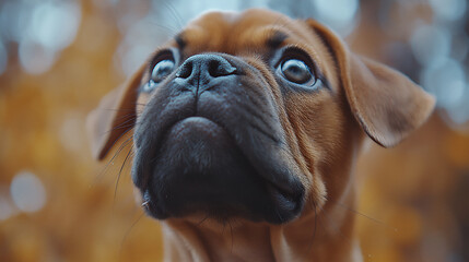 Obraz premium boxer exploring garden