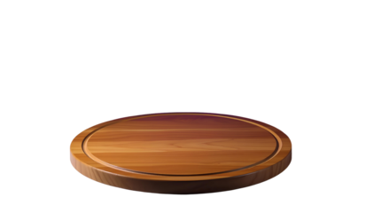 Photo of wooden board cutting for food isolated on transparent background