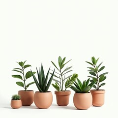 Obraz premium plant in a pot with white background