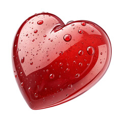 Red Heart Icon on Transparent Background