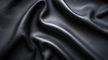 Fototapeta premium Luxury black leather texture surface background