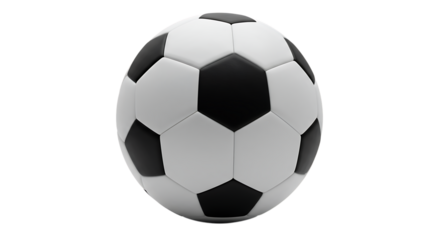 Classic Black and White Soccer Ball Image