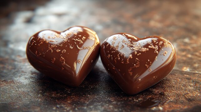 Delicious chocolate hearts for romantic gifting and special occasions