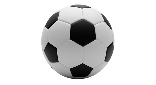 Classic Black and White Soccer Ball Image