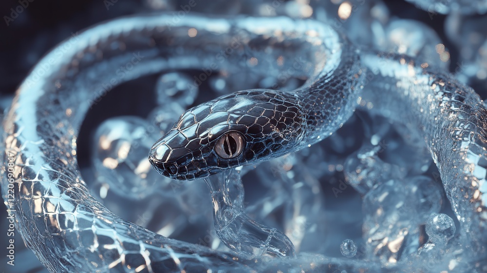 Poster molecular structure of snake venom and how its components contribute to the creation of medical trea