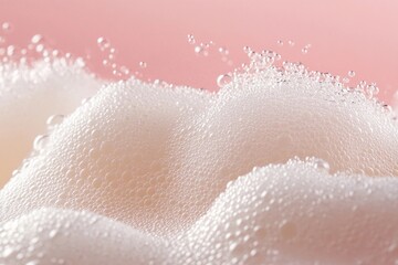 Fototapeta premium An intricate macro shot of foam and shimmering bubbles