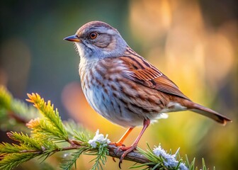 Dunnock Bird Close-Up: High-Detail Portrait of a European Passerine