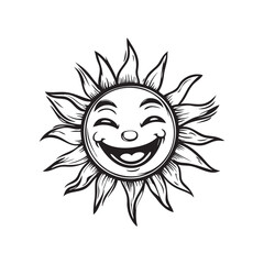 cartoon sun with a smile