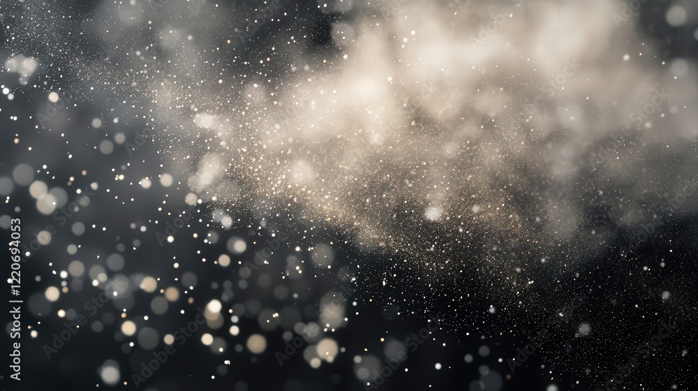 Aufkleber pm2.5 dust particles floating in the air, emphasizing their small size and abundance.