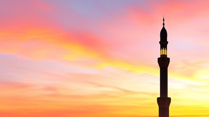 Minaret Silhouette at Sunset