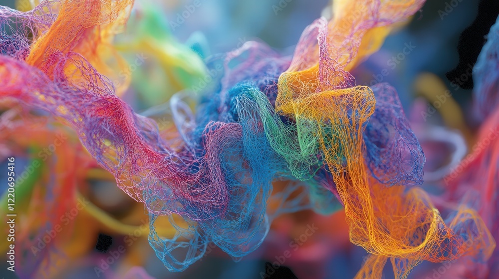 Poster molecular model of the structure of microplastic fibers and their ability to bind with other toxins.