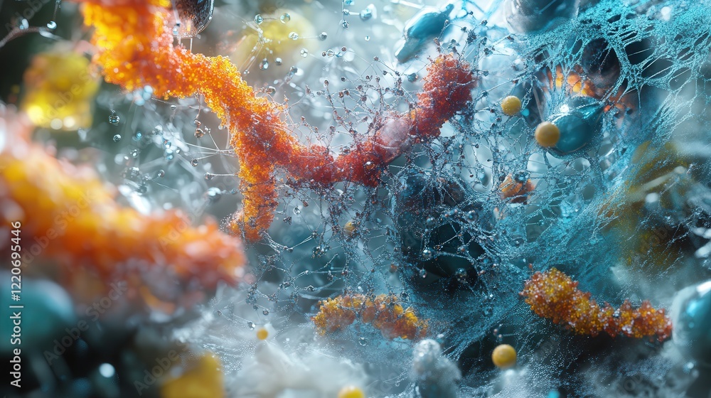 Poster molecular model of the structure of microplastic fibers and their ability to bind with other toxins.