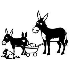 vector illustration of a horse