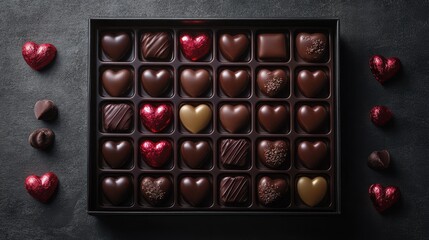 Valentine's day heart shaped chocolate box for romantic gift ideas