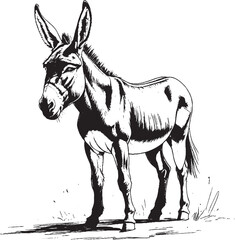 Standing a donkey