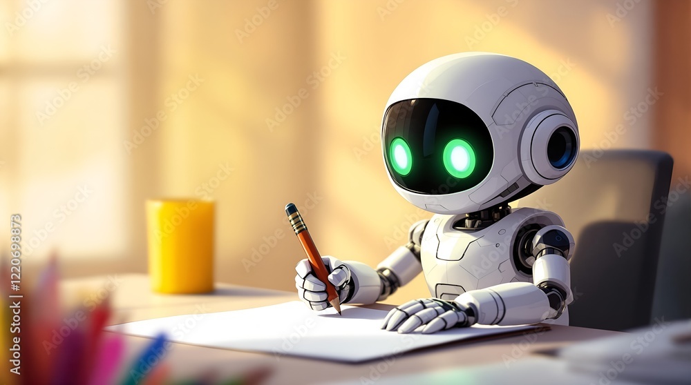 Poster artificial intelligence chatbot exploring advanced learning and communication concepts