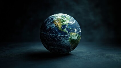 Fototapeta premium An image capturing the earth viewed from space, set against a black background