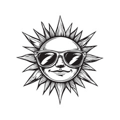 sun with glasses