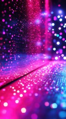 Vibrant magenta and electric blue background showcasing a mesmerizing array of bright dots creating an enchanting visual experience
