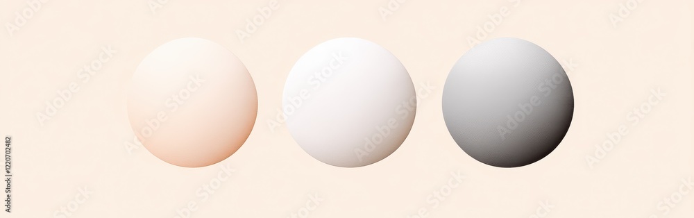 Poster soft pastel gradient circle transitioning from peach to gray in a serene and minimalist design