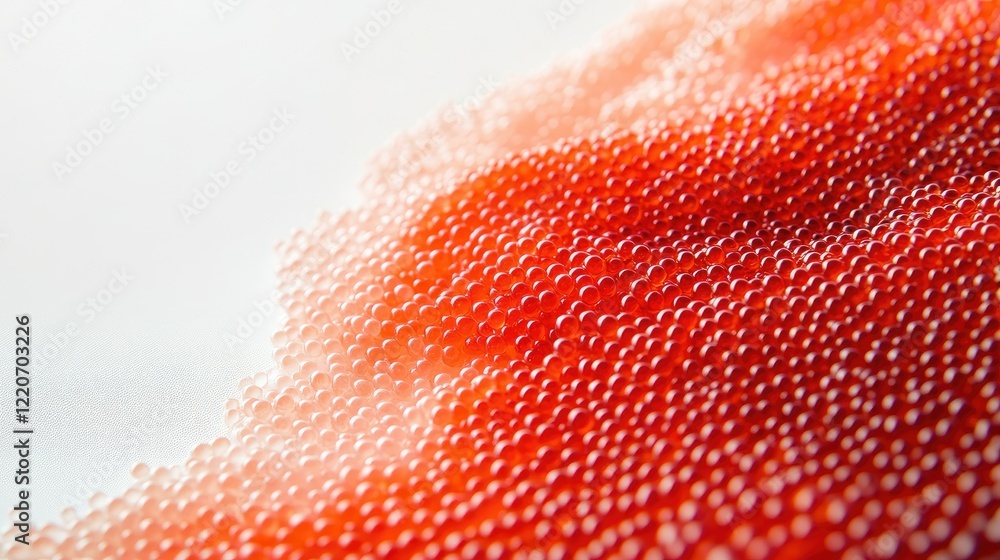 Poster abstract close-up of vibrant red beads with soft focus creating a textured surface for art and desig