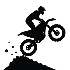 Fototapeta premium Dirt bike Vector Illustration – High-Quality Adventure Design