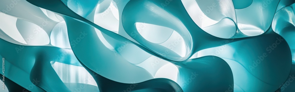 Leinwandbilder Bright overlapping translucent patterns create a mesmerizing visual tapestry in an artistic display of light and shape