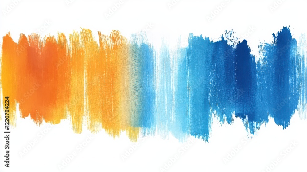 Aufkleber gradient shifting in minimalist pencil strokes showcasing a blend of warm and cool tones