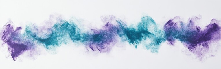 Fototapeta premium Faint lavender and teal pencil strokes creating an abstract design across a clean background