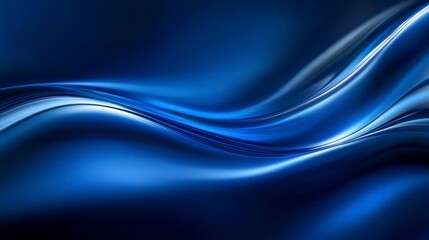 Elegant blue fabric with soft folds and flowing texture