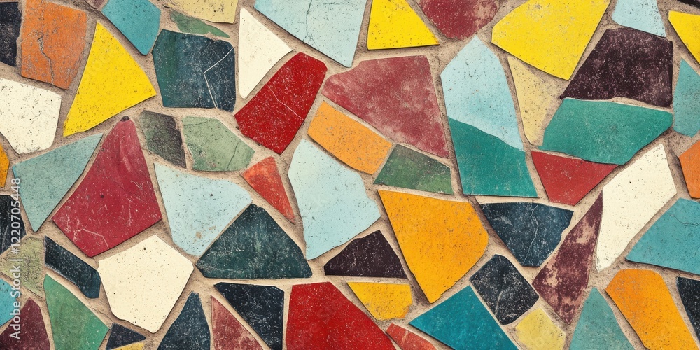 Aufkleber mosaic-inspired texture featuring colorful pieces arranged in an artistic pattern for visual appeal