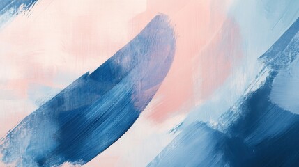 Elegant mixing of blue and soft pink hues creates a soothing atmosphere in abstract artistic representation