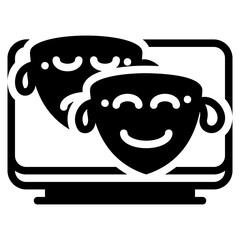 theater glyph icon