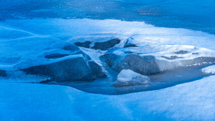 Fototapeta premium Abstract natural ice texture.Freeezy ice surface