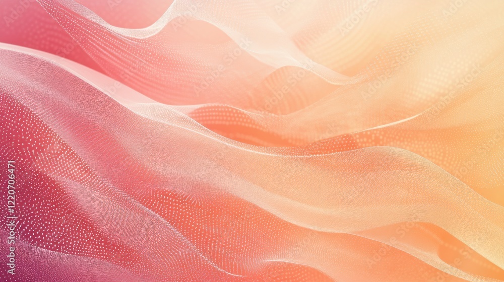 Poster elegant pencil strokes create a soft gradient in muted coral blending hues of pink and peach
