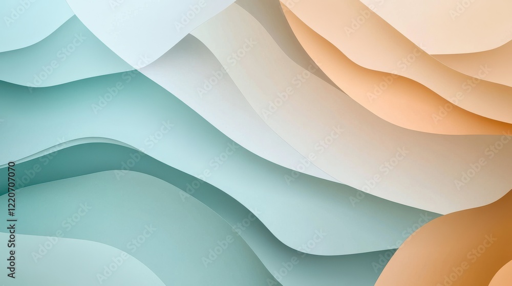 Poster Elegant gradient background with layered soft colors creating a serene atmosphere ideally suited for design projects or creative work