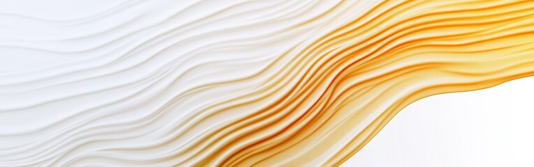 Fototapeta premium Soft fluid lines on a clean white background creating a serene abstract composition