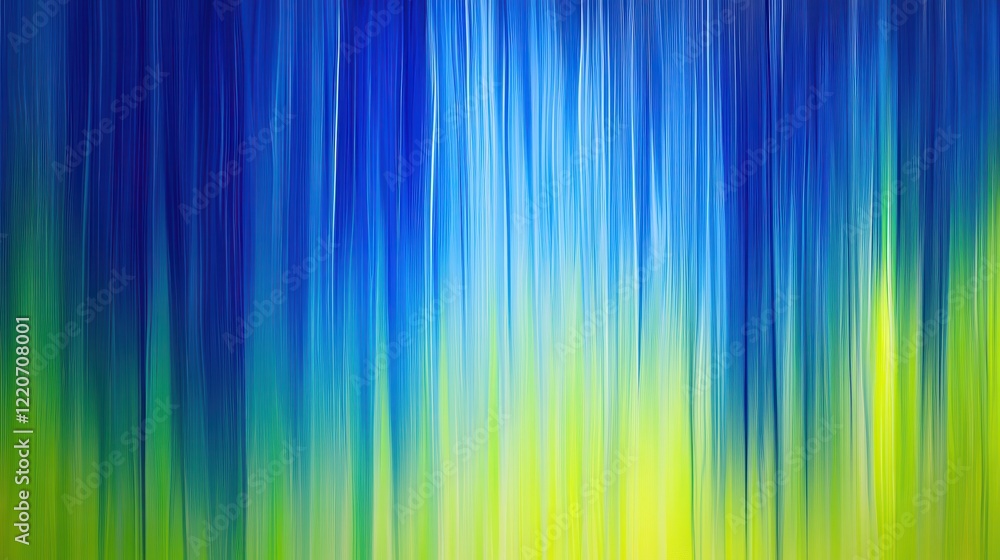 Leinwandbilder vertical streaks in cobalt blue and green create an abstract display of color gradients and movement