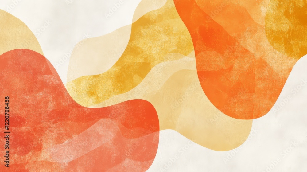 Poster creative abstract design featuring coral-inspired pencil strokes with textured patterns in warm tone