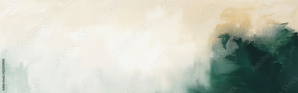 Poster abstract painting featuring smooth brush strokes with a blend of muted colors creating a tranquil at